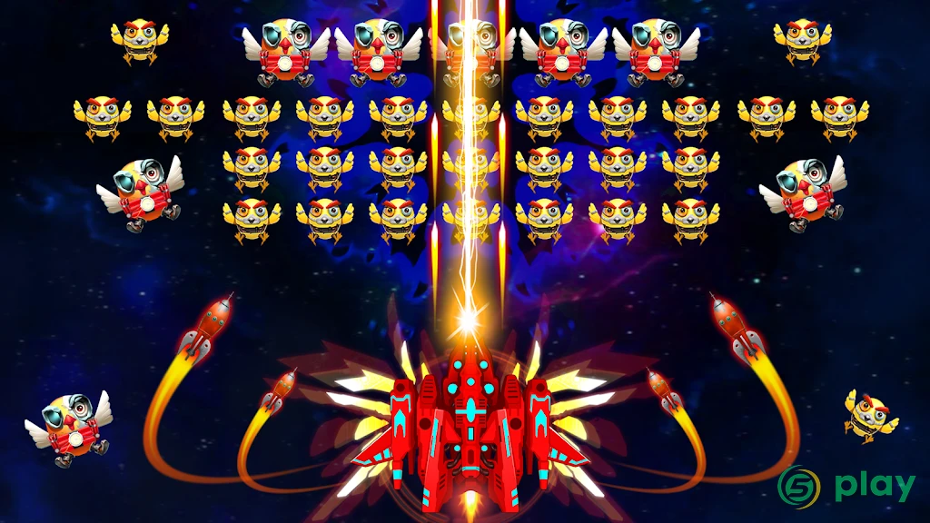 Galaxy Attack: Robot Transform Chicken Shooter — скриншот 7
