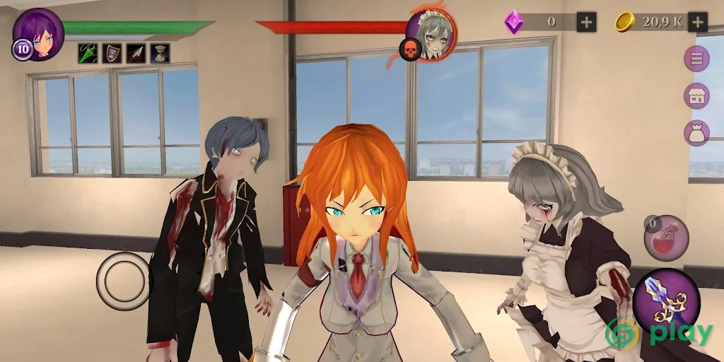 Anime High School Zombie Simulator — скриншот 3
