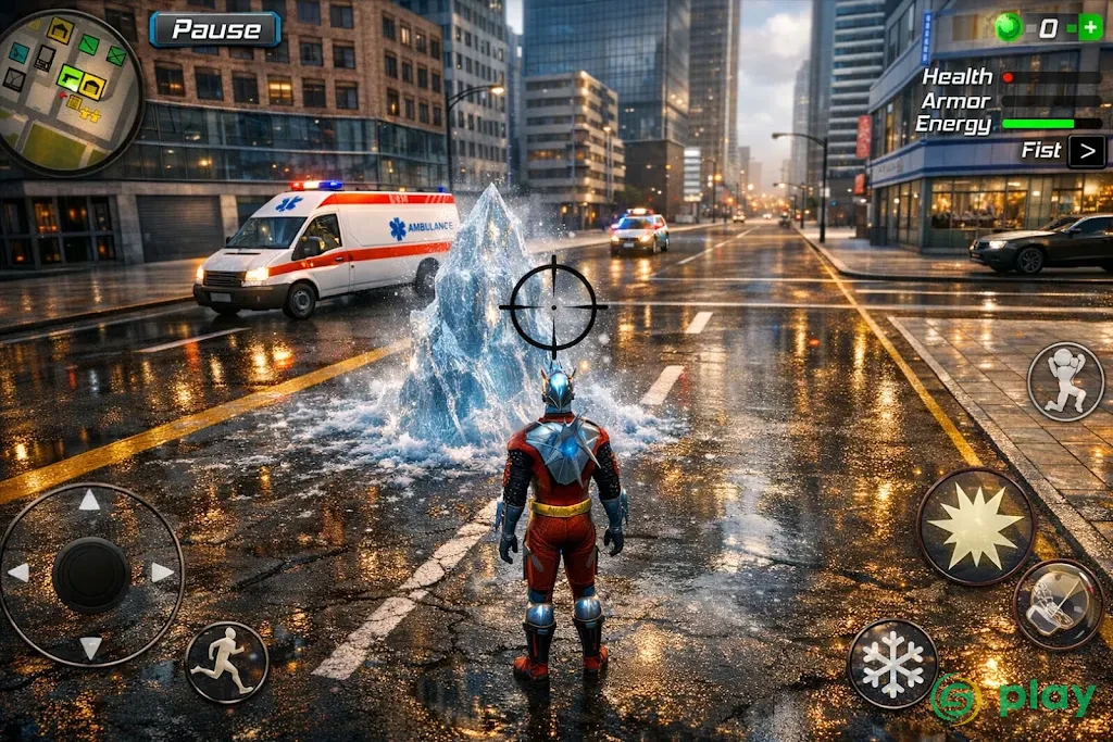 Snow Storm Superhero — скриншот 1