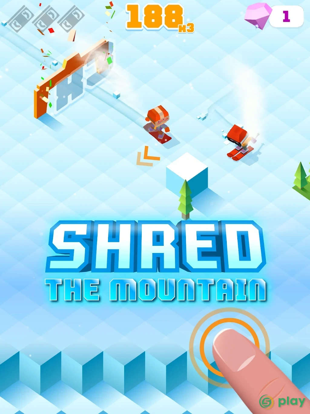 Blocky Snowboarding — скриншот 11