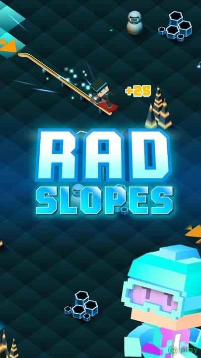Blocky Snowboarding — скриншот 3