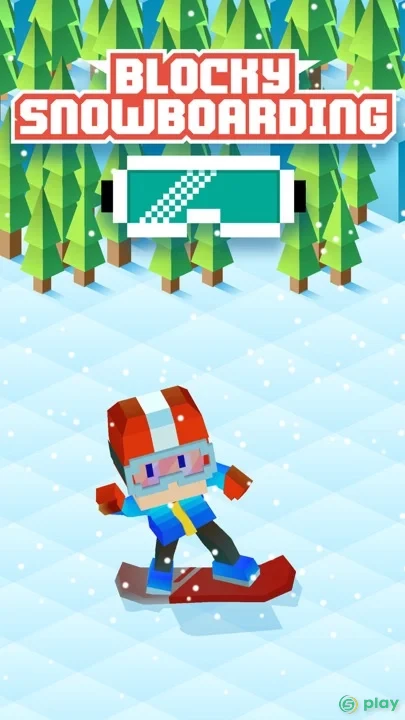 Blocky Snowboarding — скриншот 5