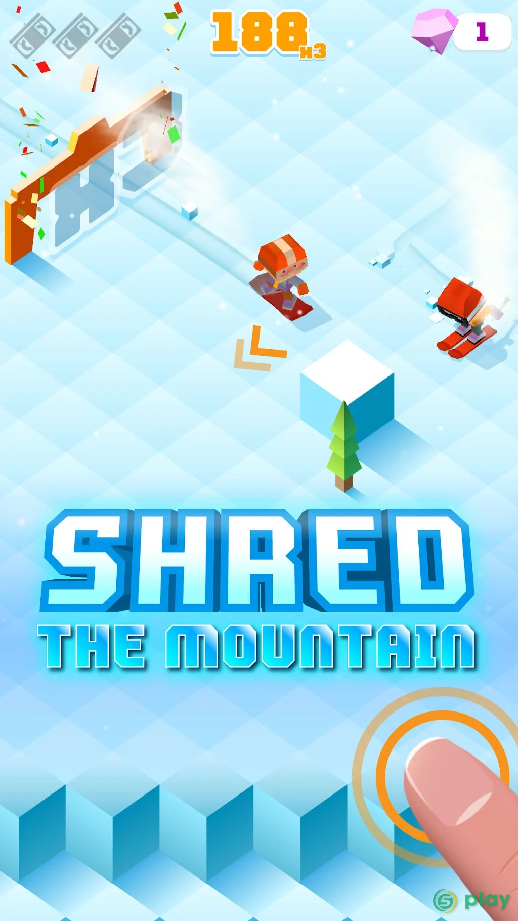 Blocky Snowboarding — скриншот 6