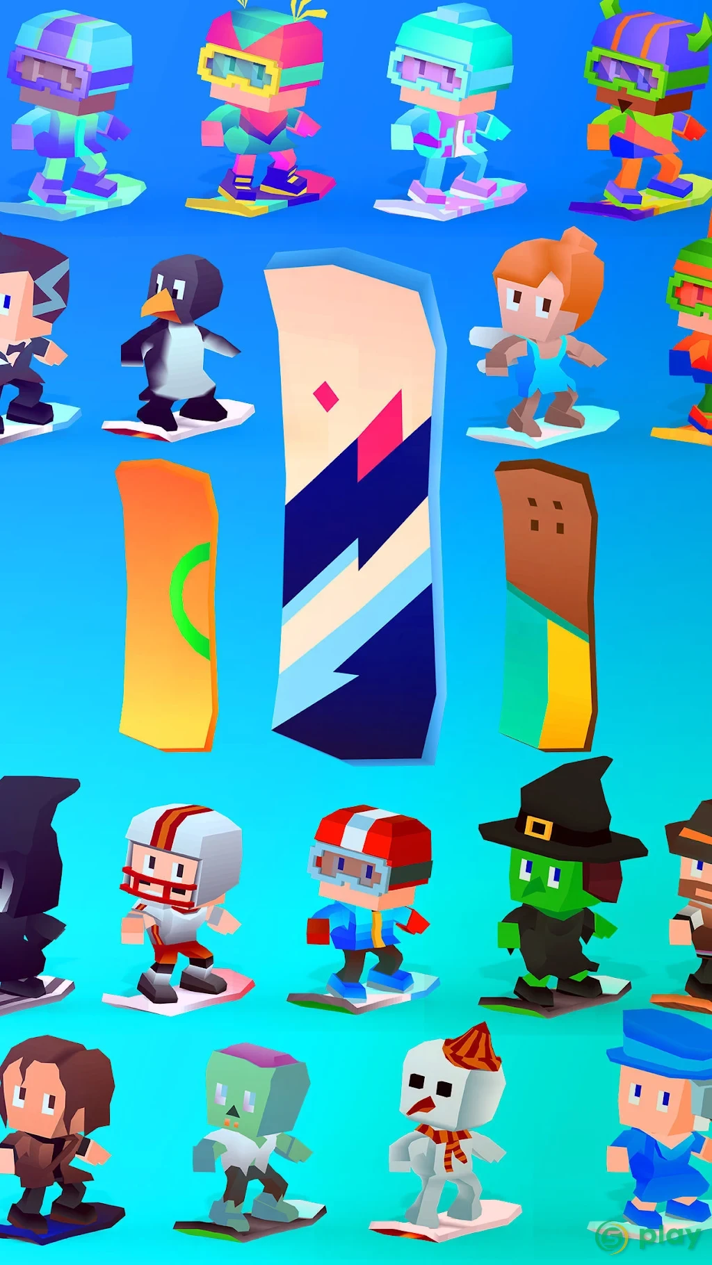 Blocky Snowboarding — скриншот 9